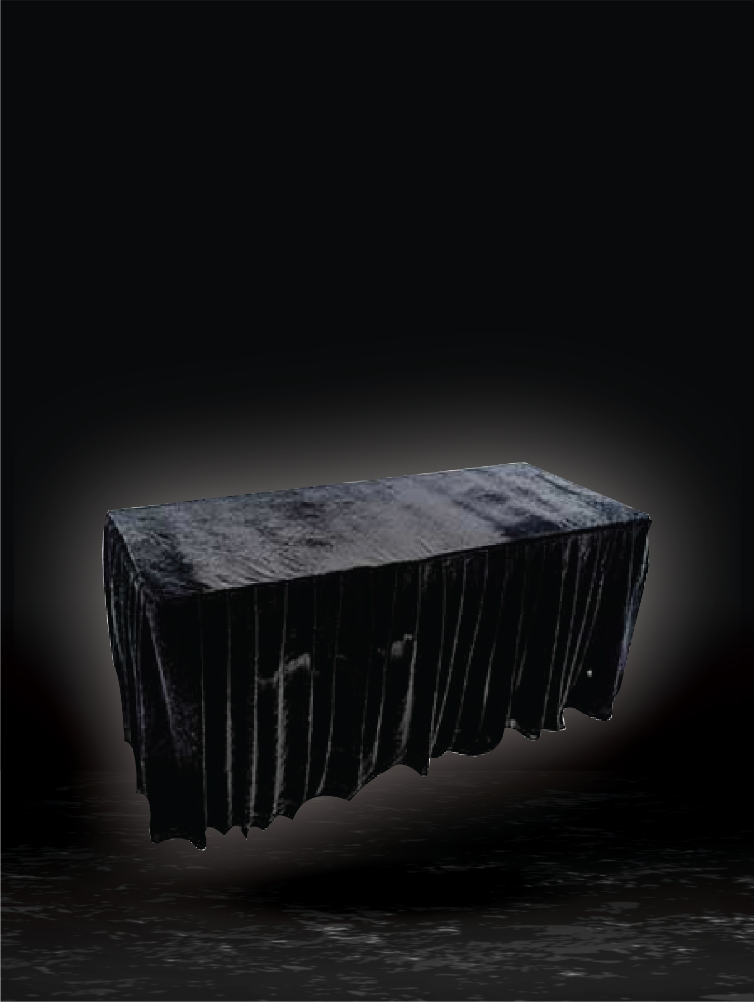 SIDE TABLE WITH BLACK CLOTH